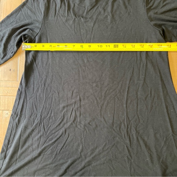 Eileen Fisher Tunic Medium Black Swing Scoop Neck Short Sleeve Preppy Casual - Picture 6 of 7